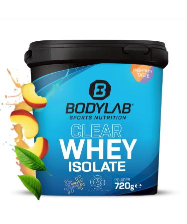 BODYLAB24 Clear Whey Isolate 720g Peach-Ecese tea protein shake from up to 96% high-quality whey protein isolate refreshingly fruity drink whey protein powder can support the muscle building peach tea 720.00 g (1 Pack) - Buy Online on GoSupps.com