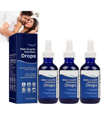 CHICKABOO Male Growth Nutrition Drops Blue Direction Benefit Drops for Men Blue Direction Drops for Men Labs Complex Men's Drops Mens Drops (3pcs)