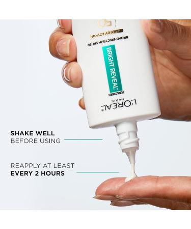 L'Oreal Paris Bright Reveal Broad Spectrum Daily SPF 50 UV Lotion 1.7 fl oz + Moisturizer Sample 1.7 Fl Oz (Pack of 1) - Buy Online on GoSupps.com