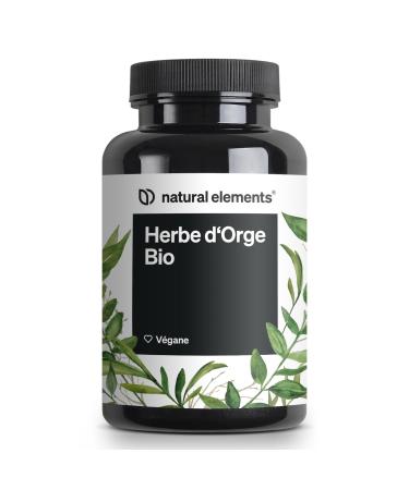 Organic barley grass 1500mg per daily dose from German agriculture 180 capsules vegan highly dosed without unnecessary additives produced and tested in the laboratory in Germany