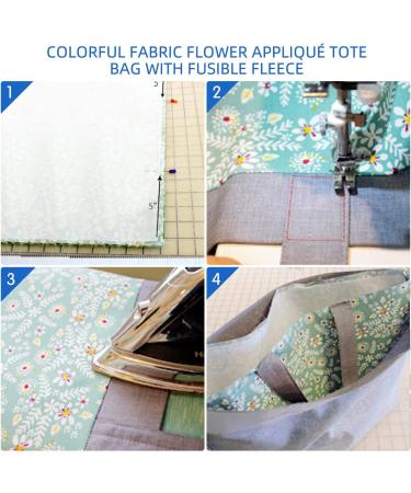 PLANTIONAL Iron-On Fusible Fleece Interfacing - Medium Weight White Fusible Fleece for Quilting & Home Decor - 39 x 1 Yard - Buy Online on GoSupps.com