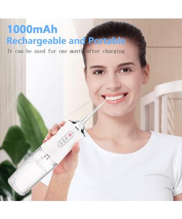 Portable Water Flosser for Teeth - IPX7 Waterproof Rechargeable & Travel-Friendly with 4 Nozzles | Perfect for Home & Travel - Buy Online on GoSupps.com