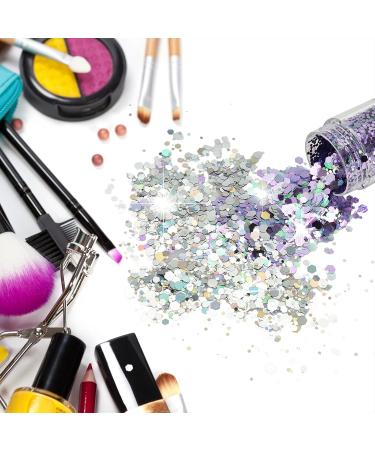 Dealkits Glitter Face Set | 6 Boxes Chunky Sequin Festival Body Glitter for Face Nails Lips & Hair | Masquerade Makeup & DIY Crafts | Colorful Glitter Powder - Buy Online on GoSupps.com