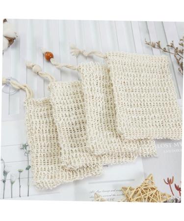 Healeved 20 Pcs Soap Bag Mesh Soap Saver Pouch Bar Soap Pouch Soap Mesh Holder Face Cleaning Net Beige Sisal - Buy Online on GoSupps.com