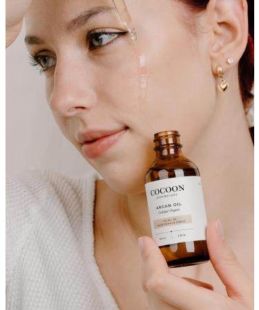 Organic Argan Oil Facial Serum - Ecocert Cosmos Hydrating Soothing & Firming | 2 fl oz - Buy Online on GoSupps.com