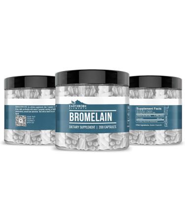 Earthborn Elements Rose HIPS & Bromelain Capsule Bundle (200 Capsules Each) Pure & Undiluted No Additives - Buy Online on GoSupps.com