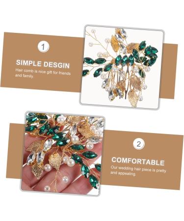 DOITOOL Silver Leaf Tiara Bridal Hair Accessories for Women Rhinestone Hair Clip Rhinestone Headpiece Womens Headpiece Rhinestones European and American Comb Bride - Buy Online on GoSupps.com