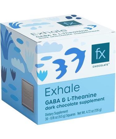Fx Chocolate Exhale - Calm & Stress Support with GABA & L-Theanine - Sugar Free Keto Dark Chocolate Supplement (30 Pieces) - Buy Online on GoSupps.com