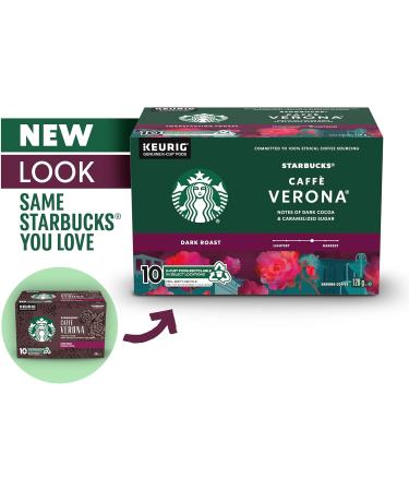 Starbucks Verona Dark Roast Coffee Single Serve Keurig K-cup Pods 6 Boxes 60 Capsules Dark Roast 1 count (Pack of 60) - Buy Online on GoSupps.com