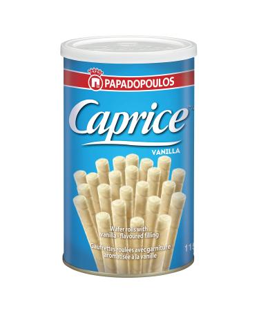 Caprice Greek wafer rolls with vanilla flavoured filling 115g Vanilla 115 g (Pack of 1)