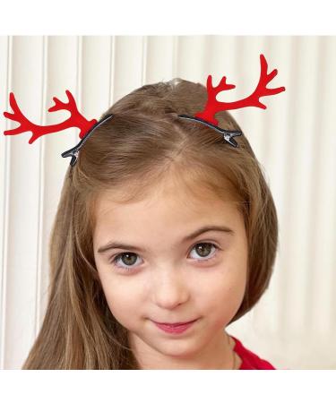 Christmas Reindeer Hair Clips Dragon Horn Antler Hair Ornament | Antler Hair Accessories Antlers Ears Barrettes for Women Girls Family  - Buy Online on GoSupps.com