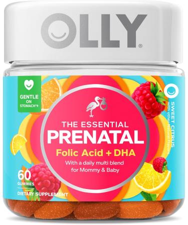 OLLY Ultra Strength Prenatal Multivitamin Softgels Supports Healthy Growth Brain Development & The Essential Prenatal Gummy Multivitamin 30 Day Supply (Gummies) Sweet Folic Acid - Buy Online on GoSupps.com