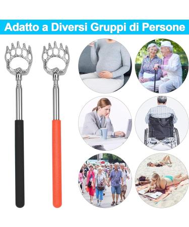 Xanewza 4-Piece Portable Back Scratcher & Massager - Telescopic Bear Paw Design for Ultimate Relief - Buy Online on GoSupps.com