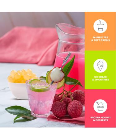 Fanale Lychee Popping Boba 100% Fat Free Vegan Non-GMO & Gluten Free Bursting Boba Pearls Flavored Pearls for Bubble Tea Shakes Desserts & Smoothie Popping Boba Pearls 1 Pound (Pack of 1) Lychee 1 Pound (Pack of 1) - Buy Online on GoSupps.com