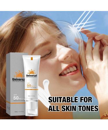 Tinted Sunscreen for Face SPF 50 - Hydrating Sun Essence Face Sunscreen Leaves No Sticky Feeling Travel Size Sunscreen Against UVA and UVB Rays (1 PC) - Buy Online on GoSupps.com