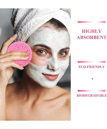 JALCH 60 Count Facial Sponges Compressed Face Sponge Natural Cleaning Sponge for Facial Cleansing Exfoliating Mask Makeup Removal (2.75 Inch Pink) - Buy Online on GoSupps.com