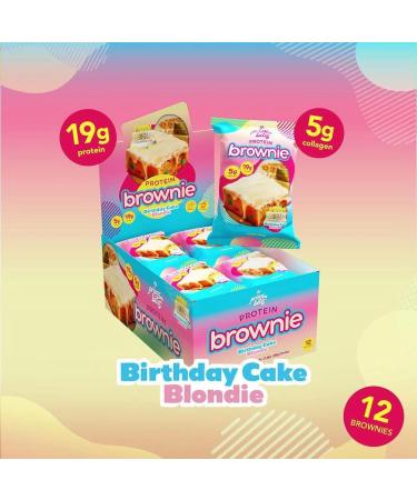 AP Prime Bites Protein Brownies | High Protein Low Sugar Brownies | 19g Protein 5g Collagen | Delicious High Protein Treat Gluten Free | Box of 12 Brownies (Birthday Cake Blondie) Birthday Cake Blondie Box of 12 - Buy Online on GoSupps.com