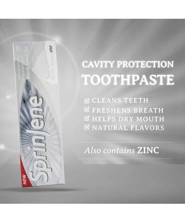 SprinJene Natural Teeth Whitening Toothpaste (2 Pack) - Fluoride SLS Free Black Seed Oil & Zinc for Fresh Breath & Cavity Protection - Gluten & Cruelty Free - Buy Online on GoSupps.com