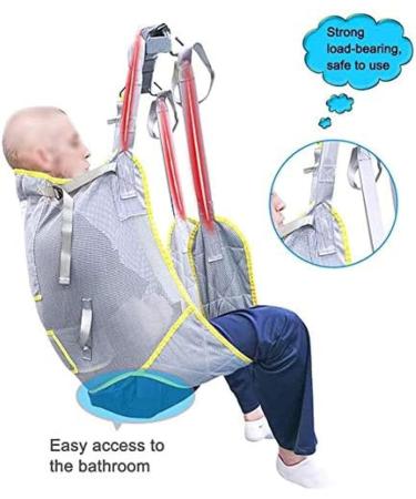 Large U Sling Full Body Patient Lift Sling with Mesh Medical Lift Equipment with Commode Cutout Four Point Support Tranfer Sling for Elderly and Disabled bonny369 - Buy Online on GoSupps.com