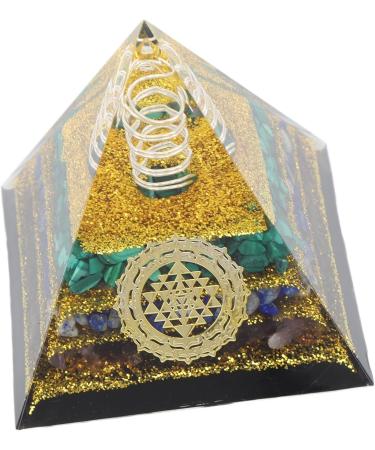 Energy Generator Orgone Pyramid Crystal Pyramid Home Desktop Decoration Trigger Calmness Enhance Spiritual Consciousness for Inner Peace and Healing - Buy Online on GoSupps.com