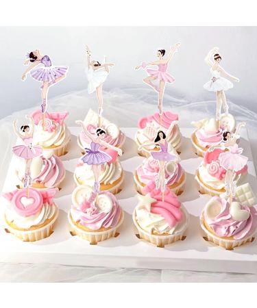 Keaziu 32 Pcs Ballerina Cupcake Toppers Colorful Girl Cupcake Toppers Ballet Dancer Girls Cupcake Toppers Dancing Cupcake Toppers for Wedding Baby Shower Birthday Decoration Girl 8 Pink 8 - Buy Online on GoSupps.com