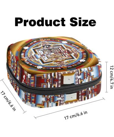 Menstrual Bag with Zipper - Stylish Ladies Napkin & Tampon Collection Bag for Women & Girls | Mandala Design - Buy Online on GoSupps.com