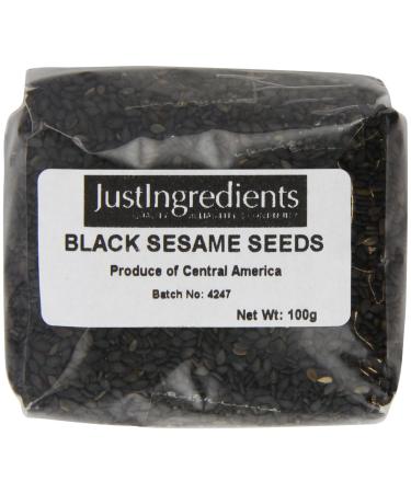 JustIngredients Essential Black Sesame Seeds 100g - Pack of 5