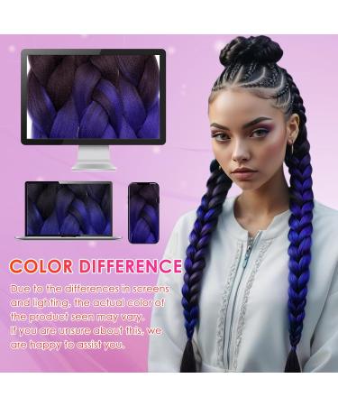 Silk-co 3 Pieces Braiding Hair Ombre Afro Twist Braid Hair Extensions Crochet Box Synthetic Jumbo Braids 24inch 300g-Medium Brown Twist Medium Brown - Buy Online on GoSupps.com