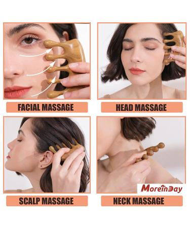 Moreinday Handmade Sandalwood Massage Comb Gift for Women - Scalp Massager & Lucky Wooden Comb 01 - Buy Online on GoSupps.com