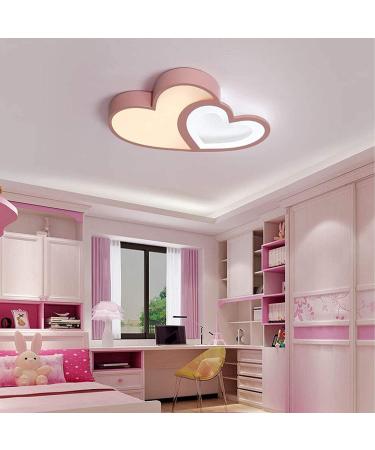 Children's LED Ceiling Lamp - Cute Cartoon Design for Kids' Rooms - Dimmable Remote Control Chandelier in Pink with Moon & Star - Perfect for Young Girls' Bedrooms - Buy Online on GoSupps.com