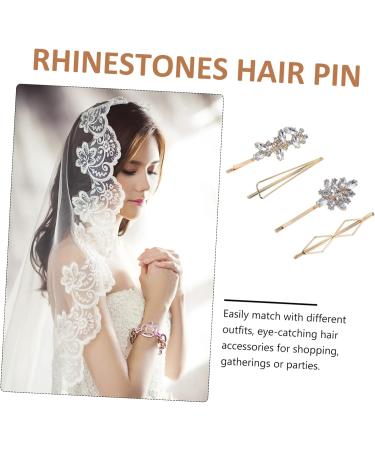 MAGICLULU 12 Pairs Rhinestone Hair Clip Bridal Hair Clip Barrettes for Girls Girl Hair Clips Girls Hair Clips Hair Pin Hairpin for Women Straight Hair Accessories Simple Zinc Alloy Bride - Buy Online on GoSupps.com