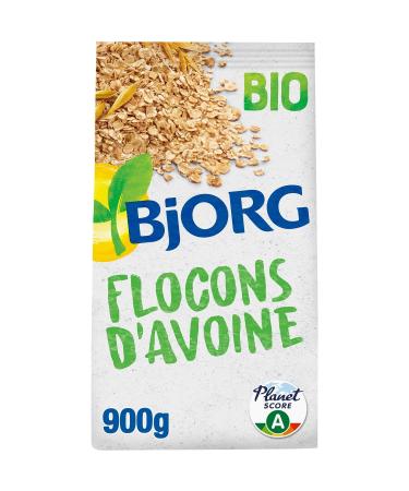 BJJORG C r ales Bio Flocons d'Avoine Complets Nature Texture Fondante et Saveur Authentique (900g) - Lot de 3 - vendu par Lot