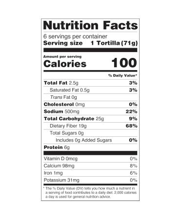 OL Xtreme Wellness High Fiber Tortillas - Low Carb, Keto Friendly - 10 Flour Tortillas, 15 oz, 6 Count (Pack of 4) - Buy Online on GoSupps.com