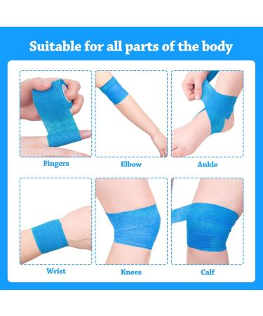 Jurcicat Self-Adhesive Bandage - 12 Rolls (7.5cm x 4.5m) | Air Permeable First Aid & Sports Injury Protection for Humans & Dogs - Buy Online on GoSupps.com