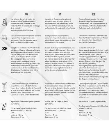 INSPORT Nutrition - Rhodiola Rosea - Health Protection Line - Extract 500mg per capsule - Memory - Concentration - Vegan - 90 capsules - Buy Online on GoSupps.com