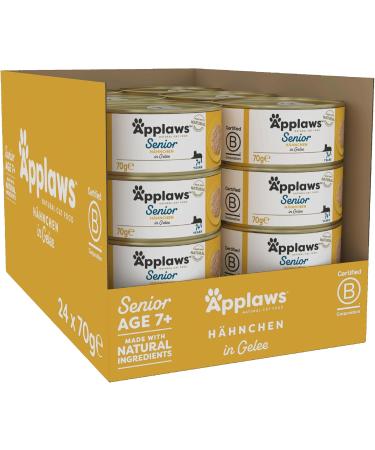 Buy Applaws Senior Chicken in Jelly Wet Cat Food (24 Cans) - Premium Nutrition for Senior Cats 70g Each - International Shipping Available - Buy Online on GoSupps.com