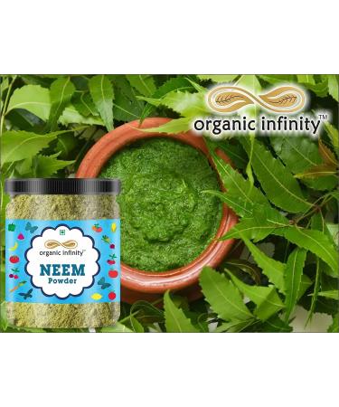 Green Velly Organic Infinity Neem Leaf Powder (Azadirachta Indica) for Pimple Free Clear Skin Healthy Hair & Hair Cleanser/Skin and Face Care Powder Pack - 100 GM by Organic Infinity - Buy Online on GoSupps.com
