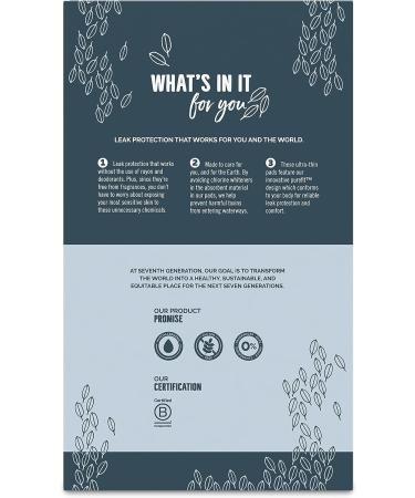 Seventh Generation Ultra Thin Regular Absorbent Menstrual Pads with Wings - 36 Count - Buy Online on GoSupps.com