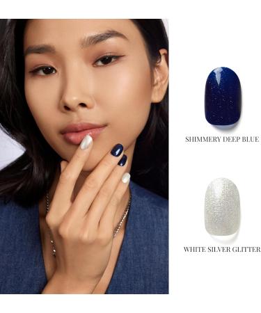 NAILOG Gel Nail Polish Set - 4 Colors Top Coat Color Gel Base 3-In-1 Soak Off UV Gel Polish Kit for Home DIY & Birthday Gifts for Women Midnight Wonder - Buy Online on GoSupps.com