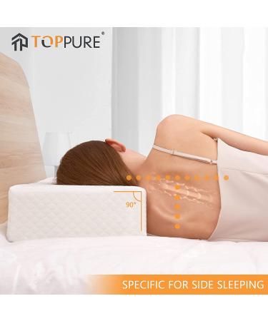 TOPPURE Cube Memory Foam Pillow Pro-Long for Side Sleepers and Snorers - Soft & Supportive Cervical Pillow for Neck and Shoulder Pain Relief - Buy Online on GoSupps.com