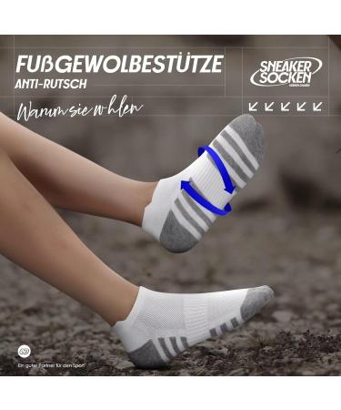 YouShow 10 Pairs Men s Sneaker Socks - Breathable Padded Ankle Sports Socks (Size 39-42) - Short Running Socks in White - Buy Online on GoSupps.com