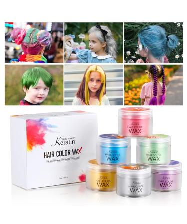Magic Master Hair Color Wax - Temporary Keratin Hairstyle for Men & Women | 6 Vibrant Shades for Parties Festivals & Cosplay - Buy Online on GoSupps.com