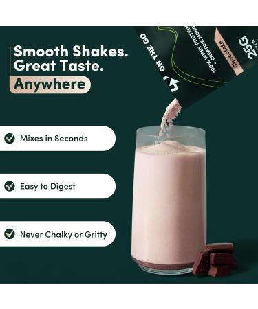 Nutrition On The Go Whey Protein Isolate Packets with Creatine 25g Protein + 5g Creatine Single-Serve Travel Protein Powder Chocolate (15-Pack) Chocolate 15 Packets - Buy Online on GoSupps.com