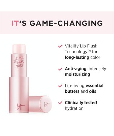 IT Cosmetics Je Ne Sais Quoi Lip Treatment - Anti-Aging Lip Balm - Reacts with Your Lips to Create a Customized Color - With Essential Oils & Antioxidants - 0.11 oz (Perfect Pink) - Buy Online on GoSupps.com
