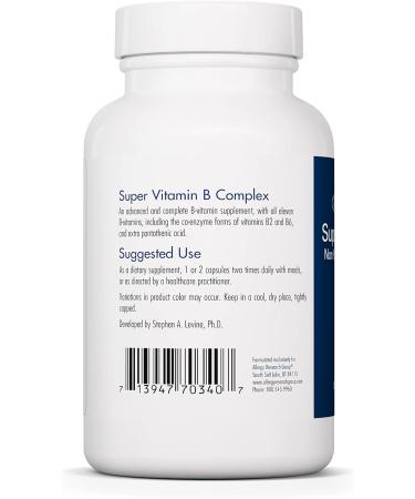 Super Vitamin B Complex - 120 Vegetarian Capsules by Allergy Research Group - Buy Online on GoSupps.com