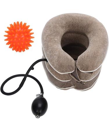 JLASDR Inflatable Neck Protection for Cervical Spine - Massage Ball Support for Home Use - Brown - Buy Online on GoSupps.com