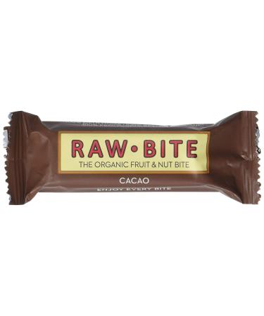 Buy Raw Bite Raw Food Bars Cacao Pack of 12 (50g each) | Healthy Snack | International Shipping - Buy Online on GoSupps.com