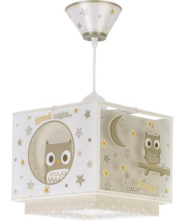 Dalber children's lamp pendant light hanging lamp owl animals Good Night beige