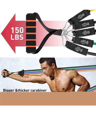 Buy Resistance Bands Set with Door Anchor & Ankle Straps | Perfect for Home Workouts & Resistance Training - International Shipping Available - Buy Online on GoSupps.com
