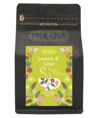 PRAANA TEA Black Tea with Lemon and Lime Pieces 100g